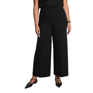 SPANX Supersmooth PerfectFit Ponte Cropped Wide Leg High Waisted Pant Size Large